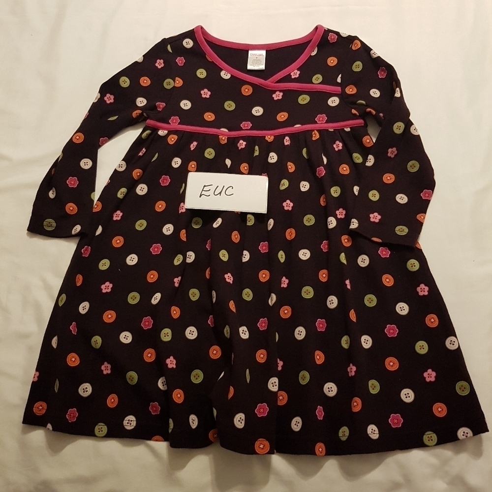 Gymboree girls size 4 All About Buttons line lap dress
